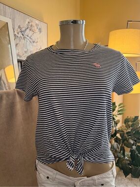 Abercrombie Girls Striped Tie-Front Top Size 11/12 (Fits Adult S)